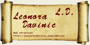 Leonora Davinić vizit kartica